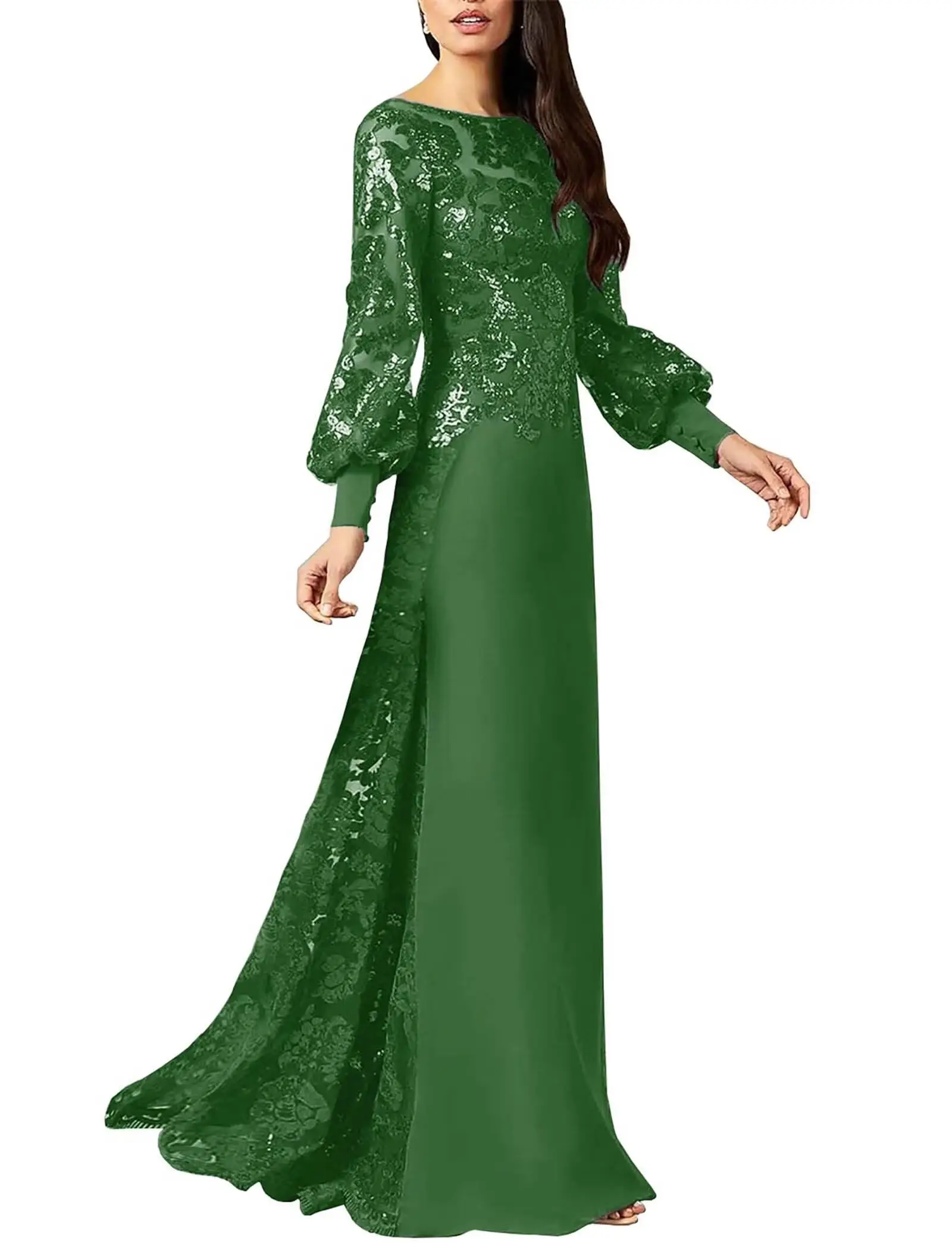 Индивидуальные платья с вырезом лодочкой и блестками - Фотография_4