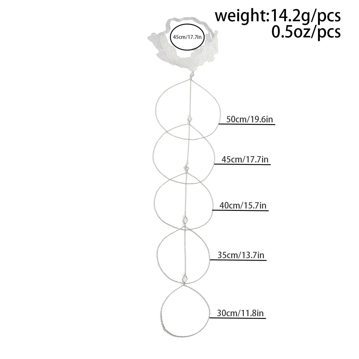Ingemark многослойная сексуальная кружевная цепочка на бедро для женщин - Фотография_4
