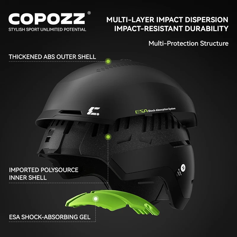 Copozz зимний лыжный шлем цельный - Фотография_6