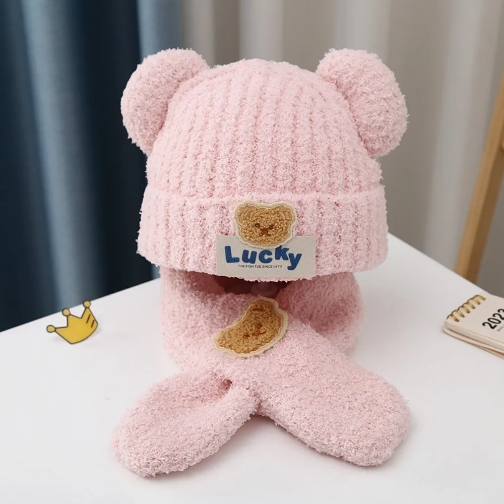 Новый комплект шапки с шарфом lucky bear - Фотография_4