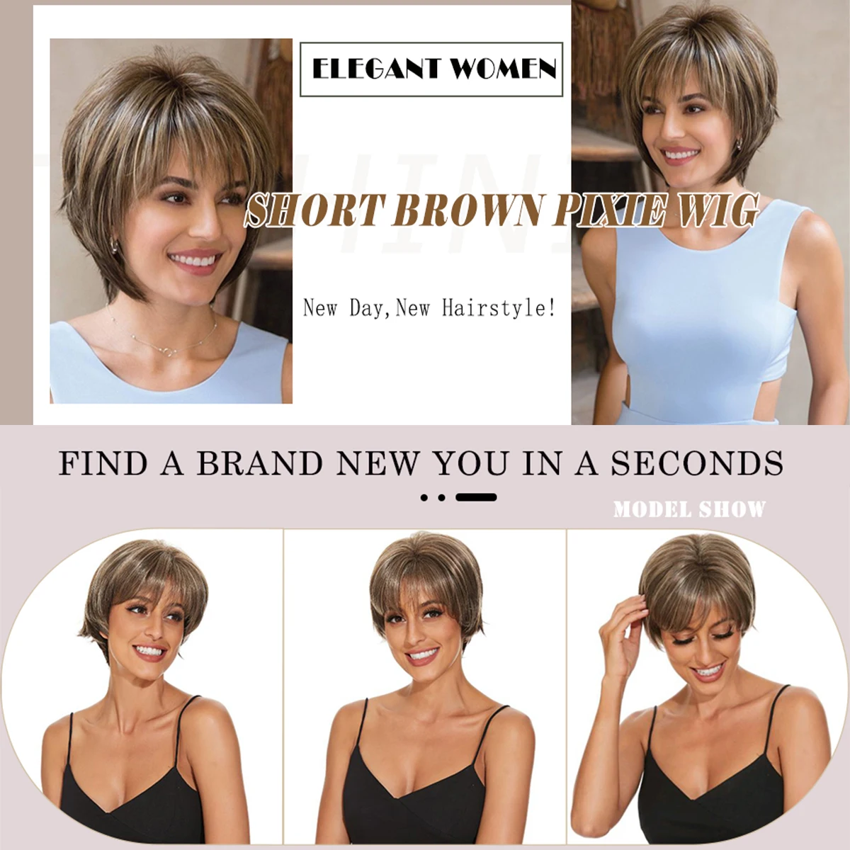 Коричневые короткие для белых женщин - Фотография_5