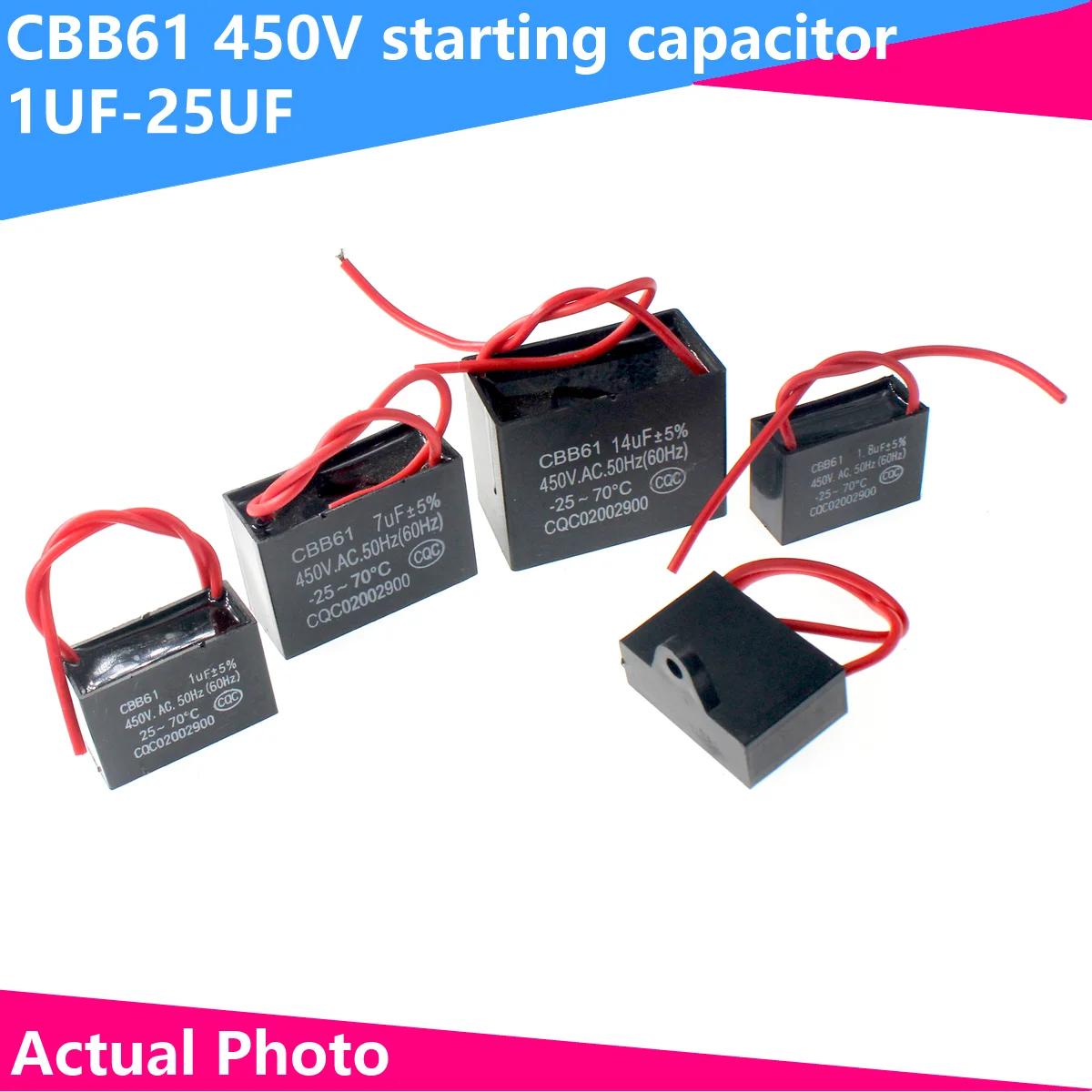 Пусковой конденсатор вентилятора cbb61 450 в 0