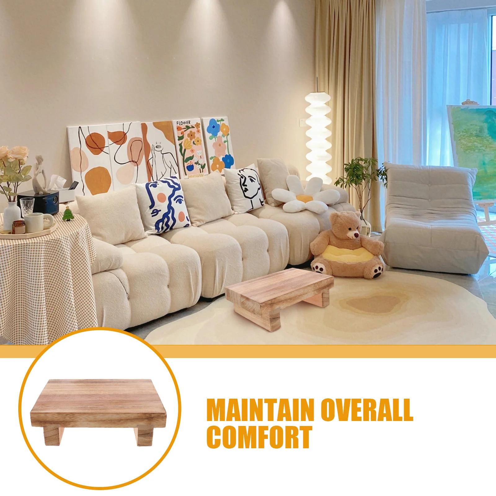 Эргономичная деревянная подставка для ног для пожилых людей