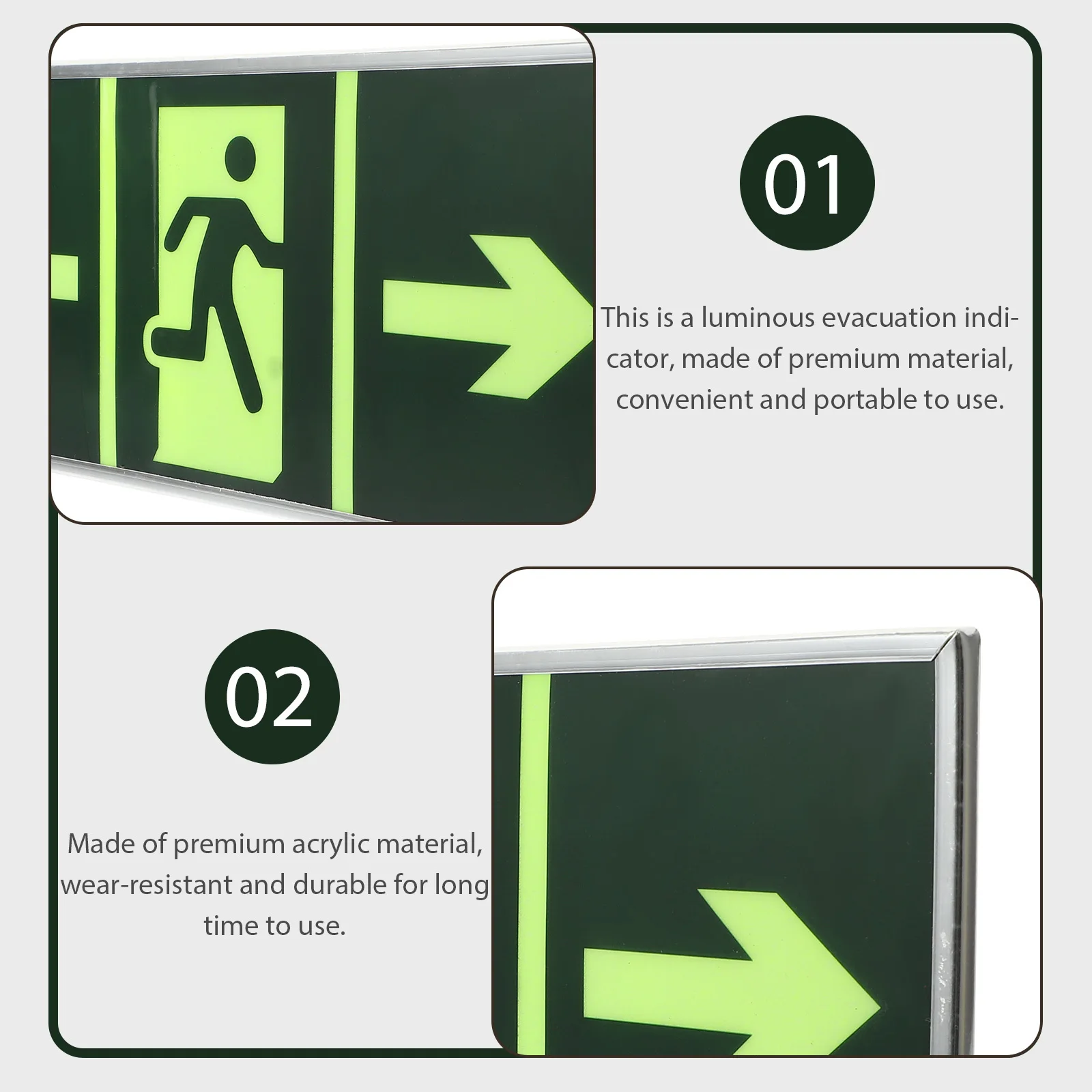 Акриловый светящийся знак выхода - Фотография_3