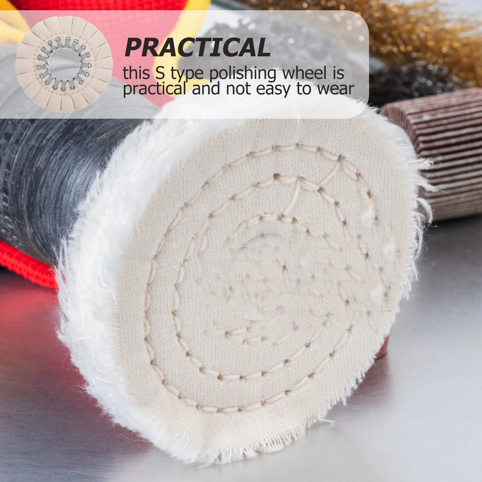 Полировальный круг из хлопчатобумажной ткани 150x50x22 мм - Фотография_3