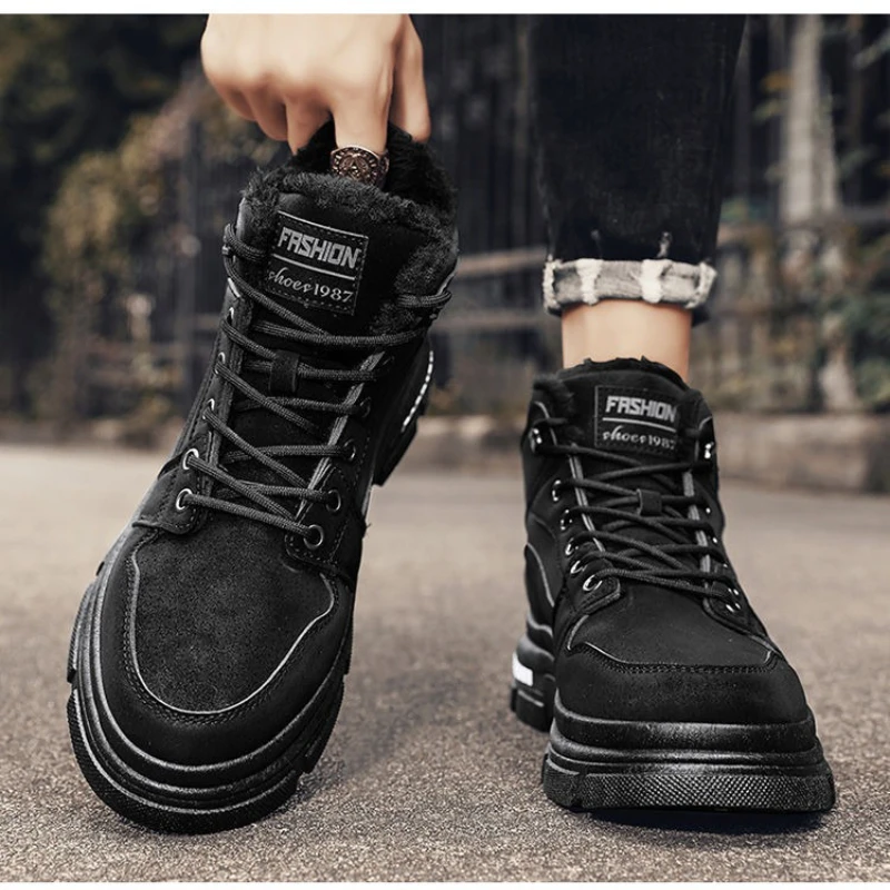 Утепленные мужские зимние ботинки с высоким берцем - Фотография_6