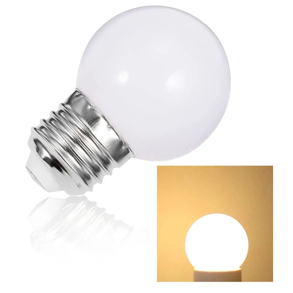 Небьющаяся пластиковая светодиодная лампа milky globe g45 e27 - Фотография_4