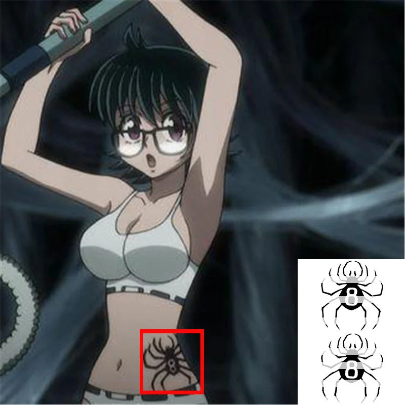Временные татуировки в стиле аниме hunter x hunter shizuku spider 8