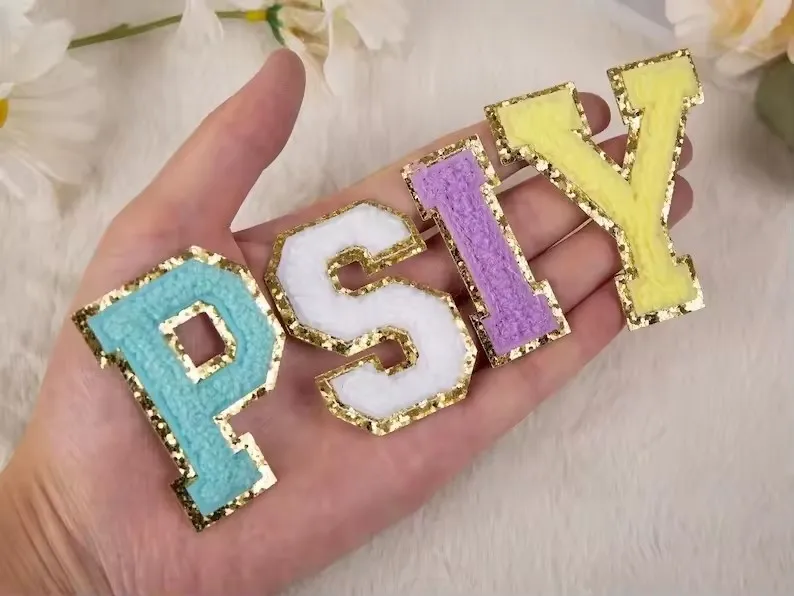 5,5 см нашивка с буквами из синели - Фотография_4