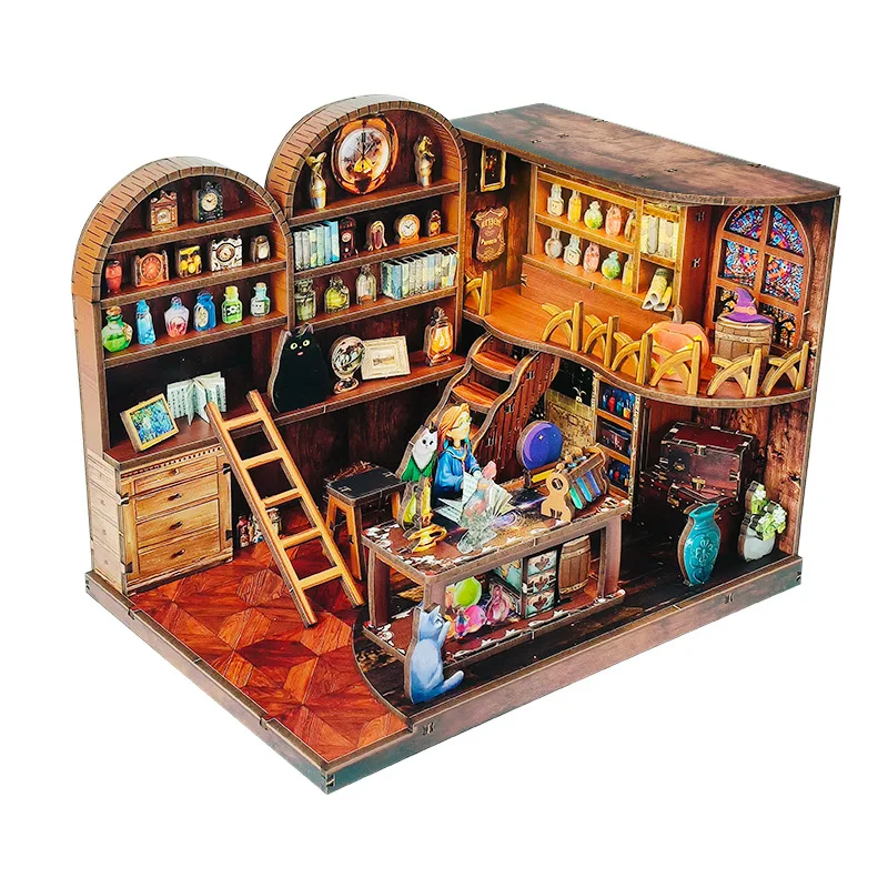3d-головоломка magic potion lab diy kit - деревянная миниатюрная сцена - Фотография_4