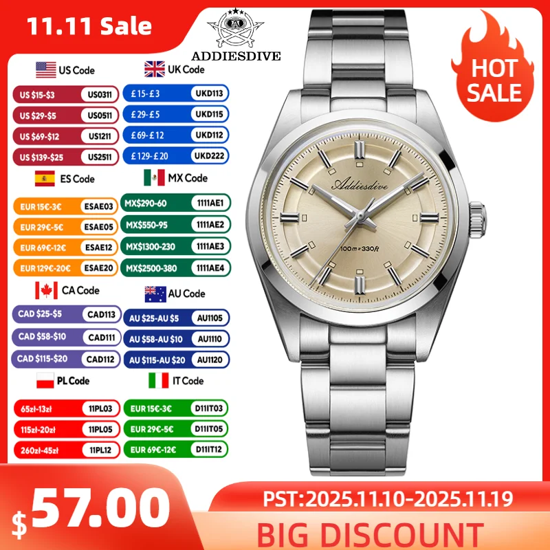 Addiesdive роскошные кварцевые