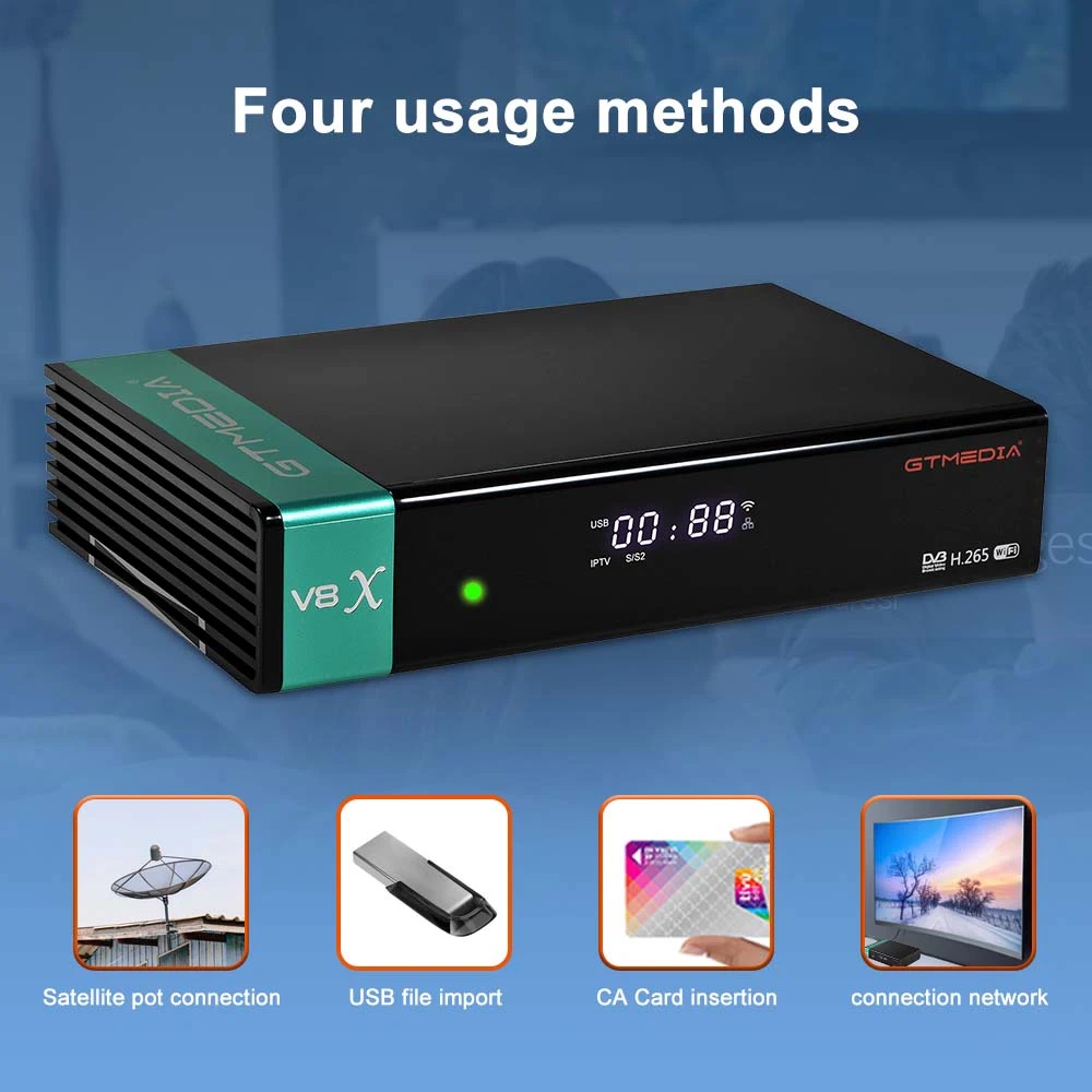 Gtmedia v8x mars спутниковый ресивер dvb-s/s2/s2x 1080p hd встроенный 2 - Фотография_4