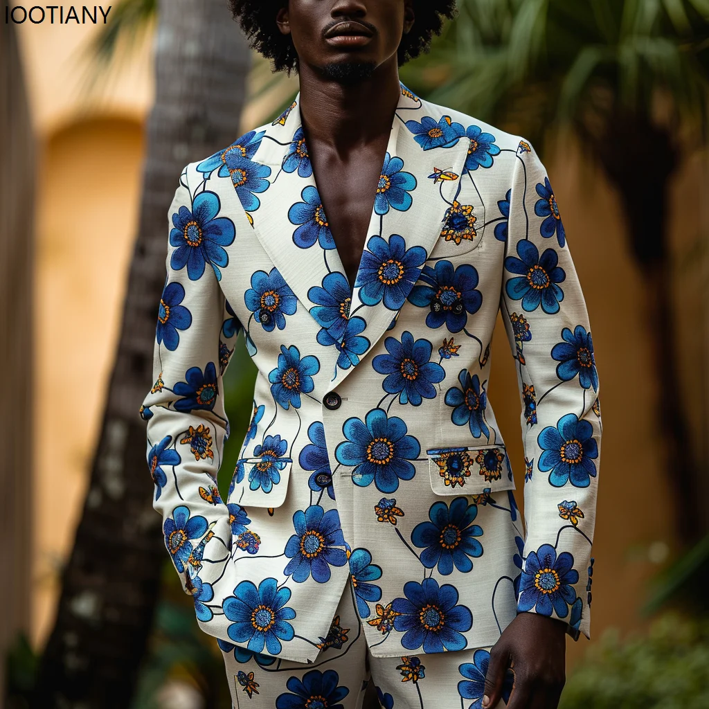 Мужской красочный цветочный принт - Фотография_6