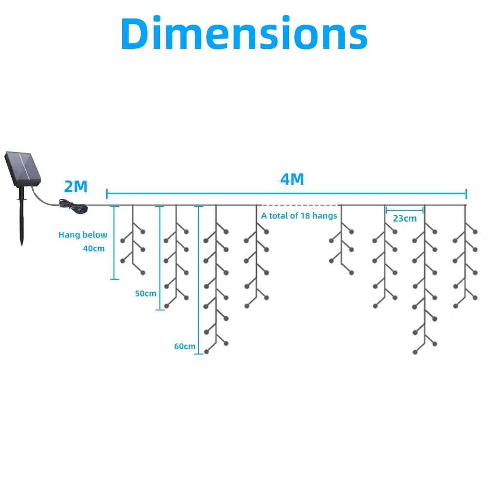 Наружные солнечные рождественские гирлянды - Фотография_3