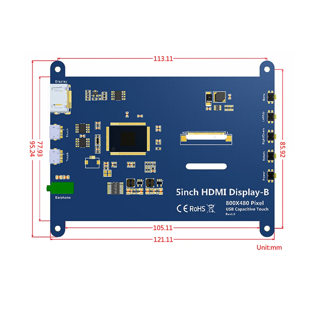 5-дюймовый портативный монитор eqv hdmi 800x480 - Фотография_5