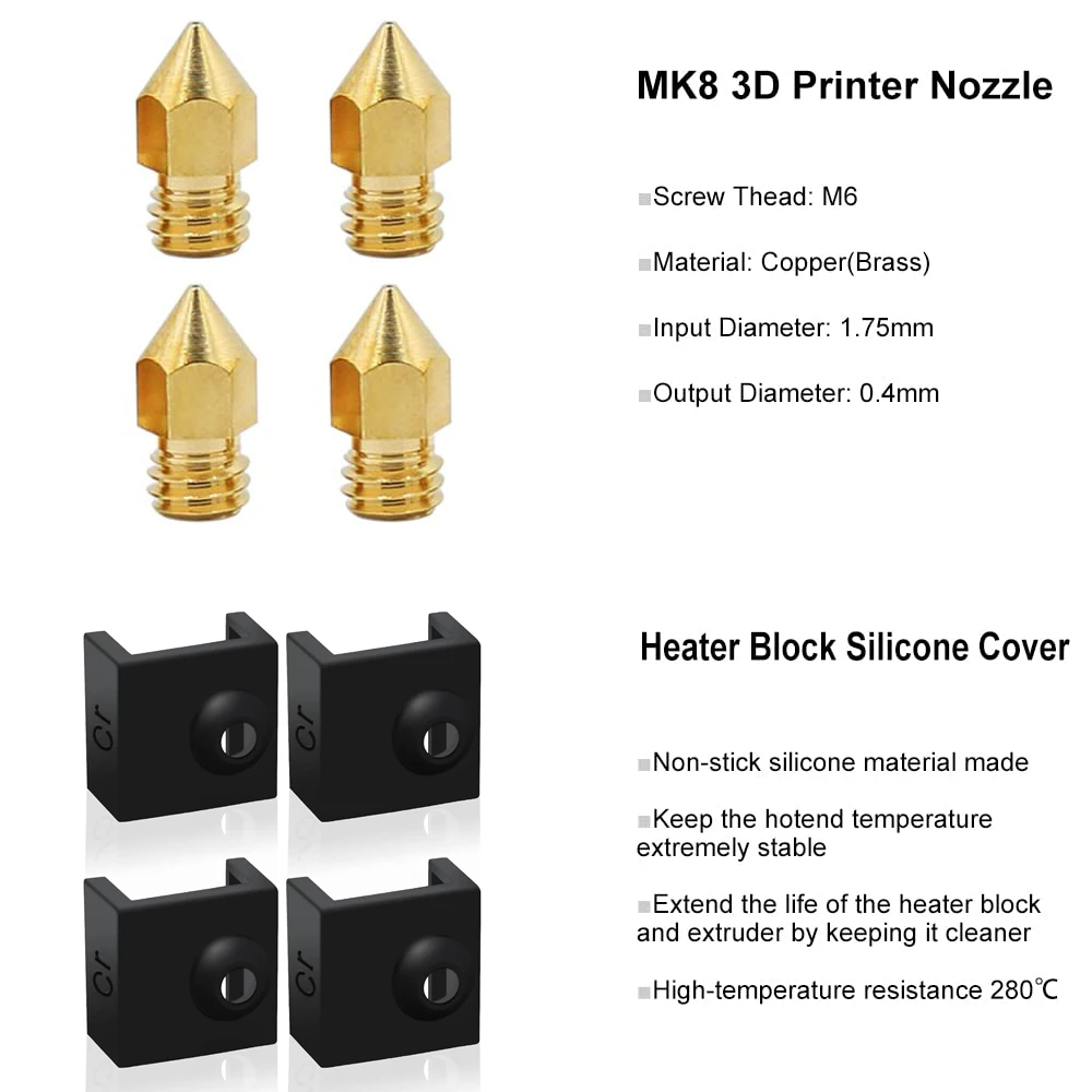 Mk8 24 в hotend kit печатающая головка с соплом 0 - Фотография_5