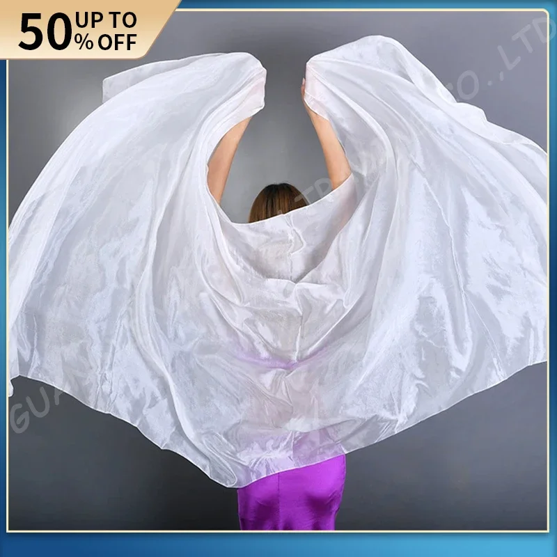 Натуральная шелковая вуаль для танца живота - Фотография_3