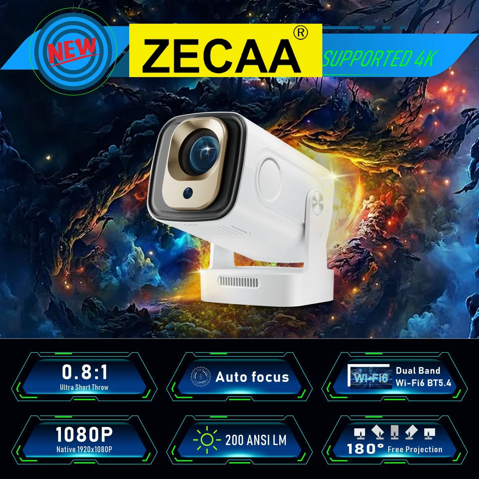 Zecaa 180 бесплатная проекция 1080p