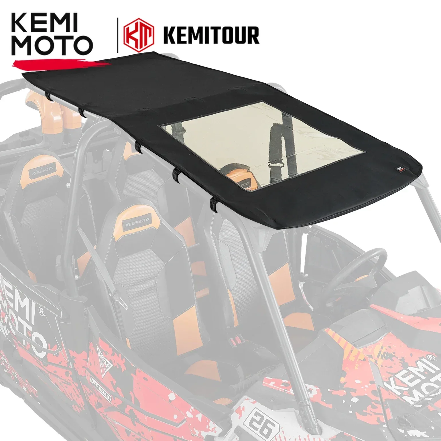 Kemimoto utv # 2883074 солнцезащитный навес с мягкой верхней крышей 1680d