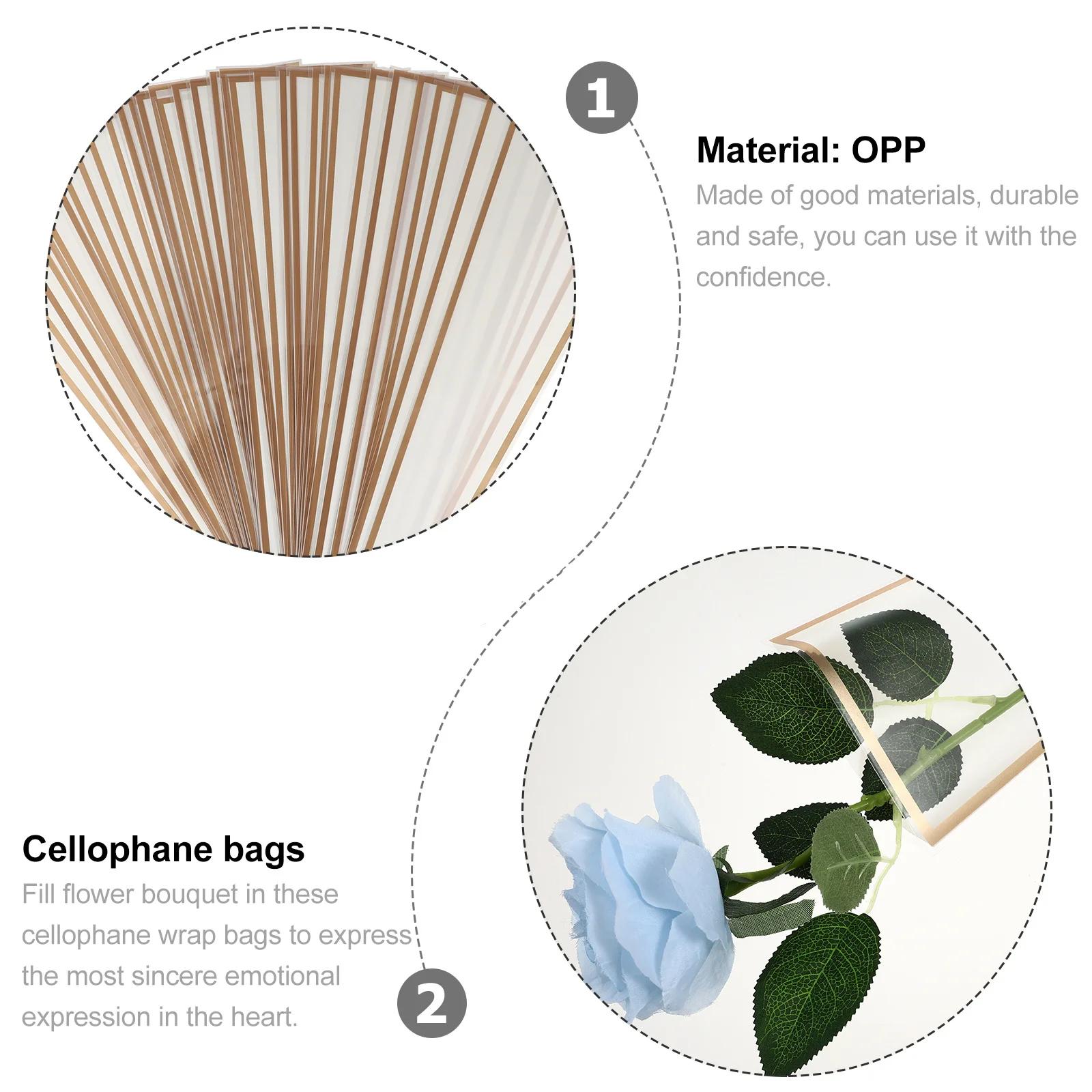 Пакеты для упаковки цветов с одним розовым рукавом для букетов - Фотография_3