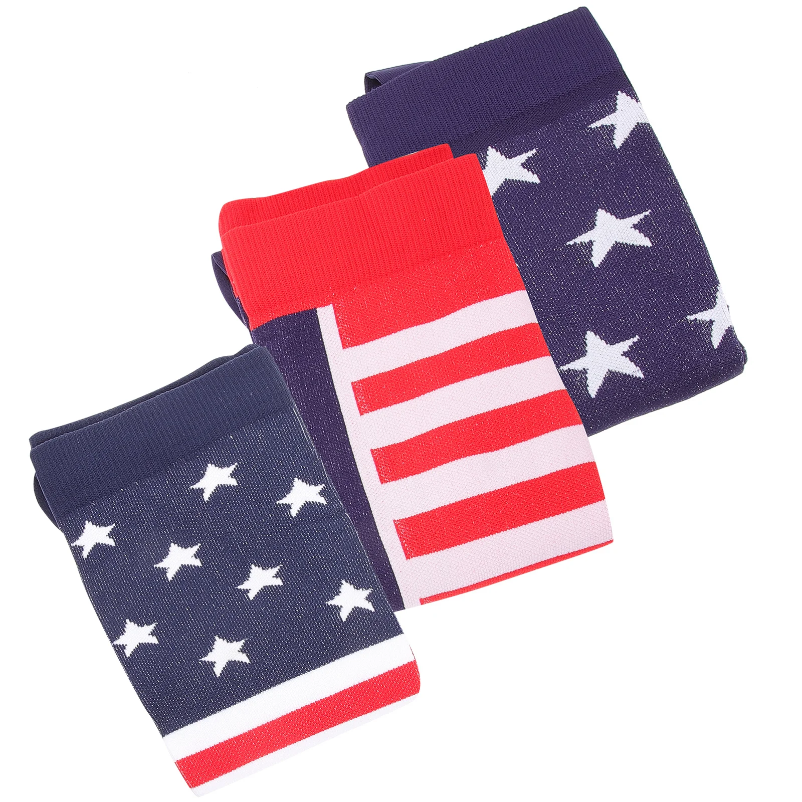 3 пары эластичных гольфов с американским флагом - Фотография_2