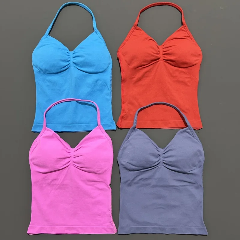 Женский длинный топ без логотипа на бретелях - Фотография_2