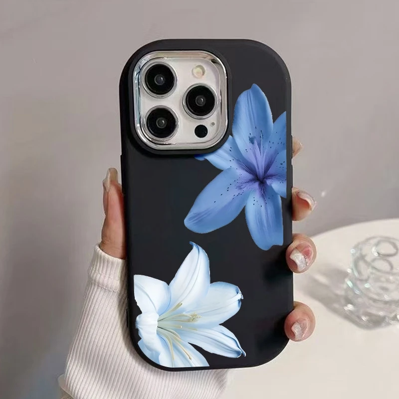 Чехол для телефона с синим цветком для xiaomi redmi note 14 - Фотография_6