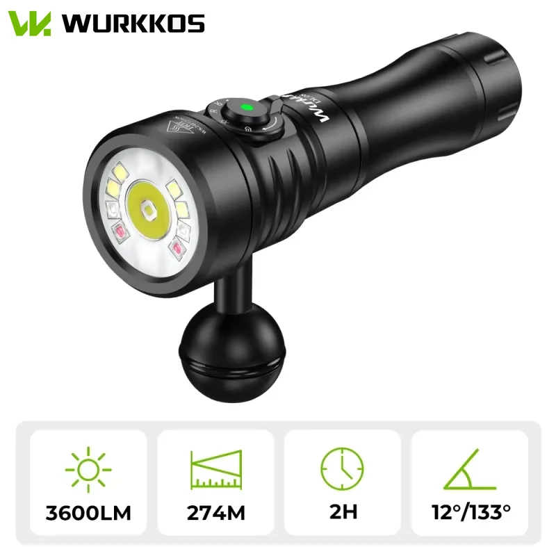Wurkkos dl08 мощный фонарик 3600