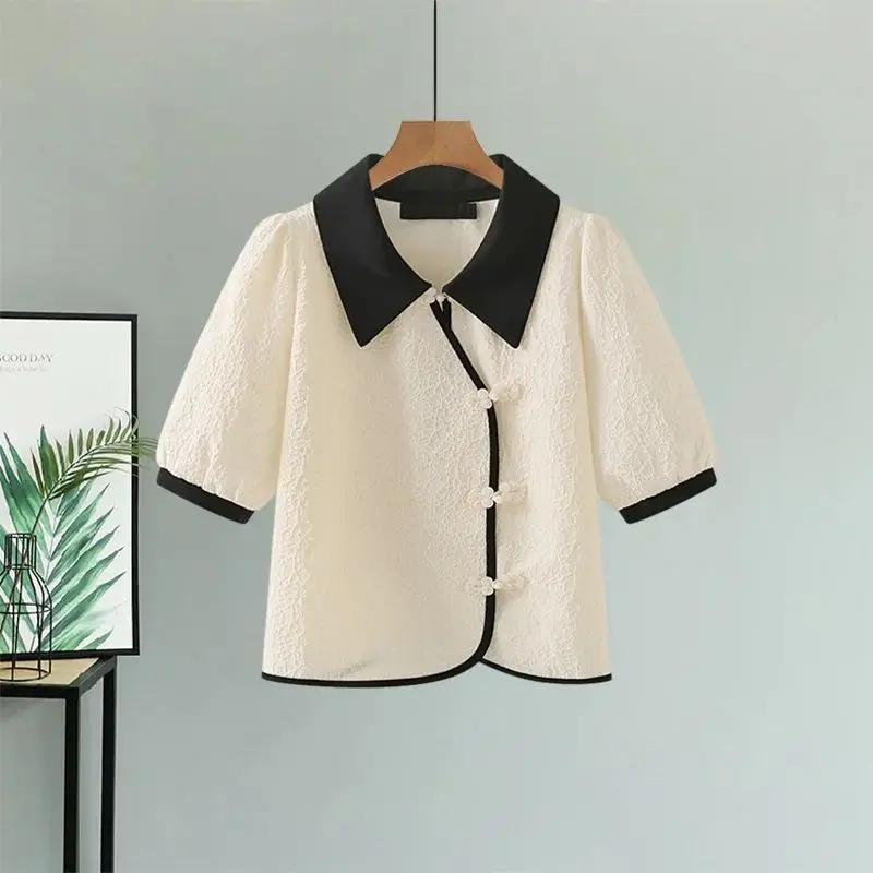 Женская изящная рубашка в китайском стиле - Фотография_5