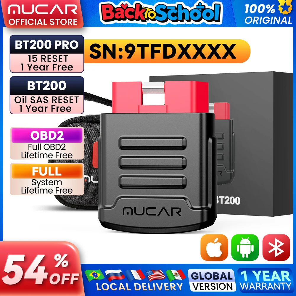 Диагностический сканер mucar bt200
