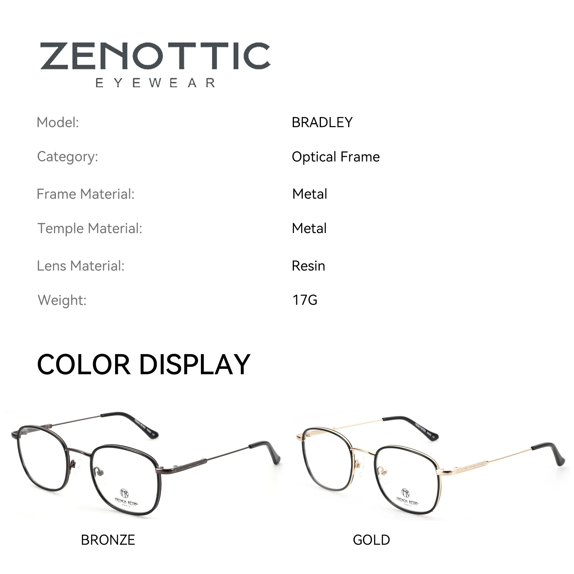 Zenottic модные круглые очки по рецепту для мужчин и женщин - Фотография_4
