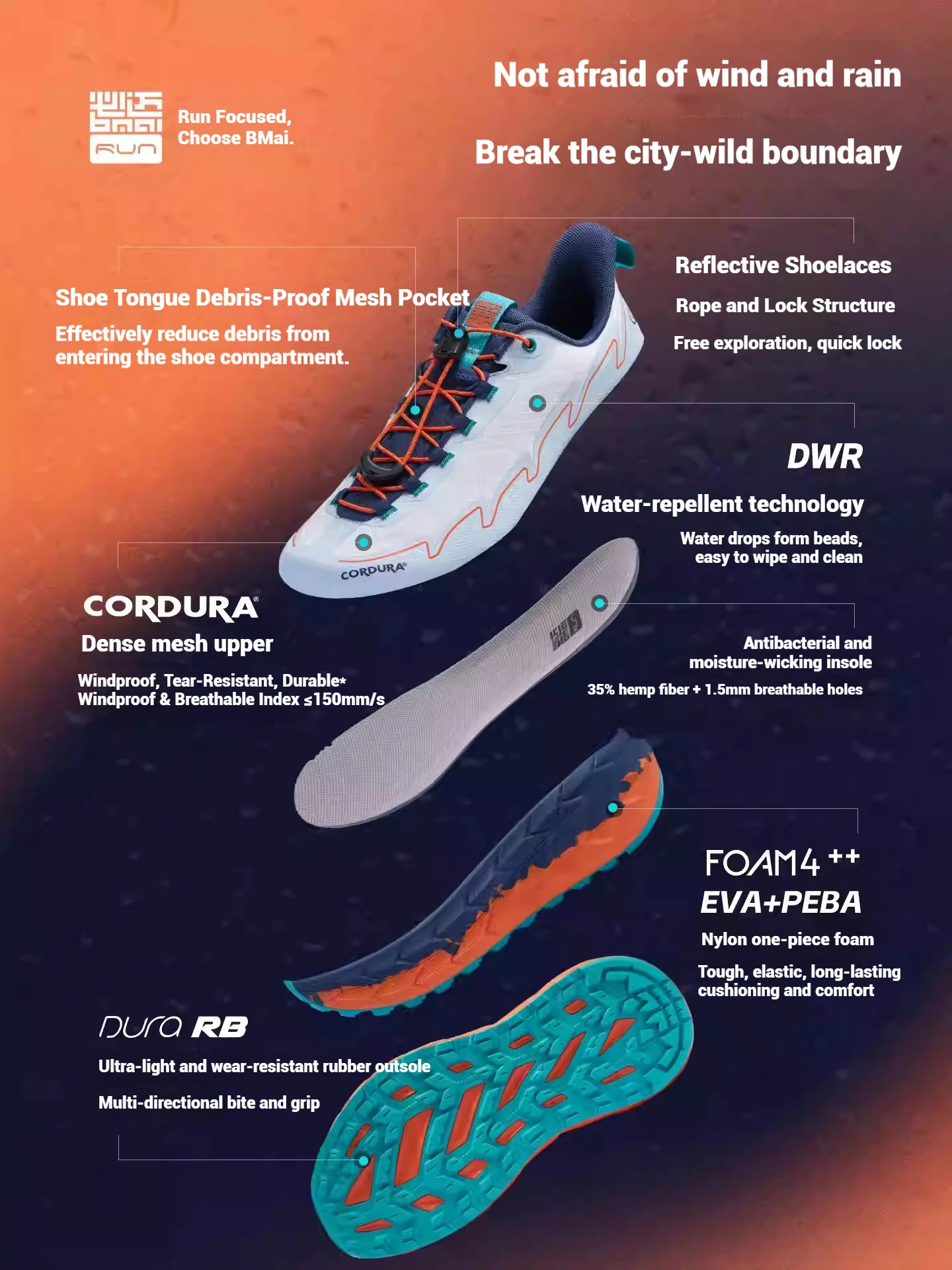 Bmai 10 км амортизирующие кроссовки - Фотография_2