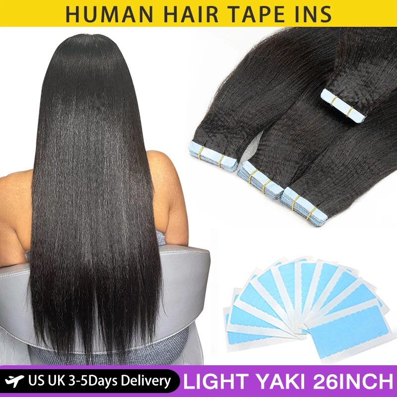 Mrs hair light yaki tape in hair