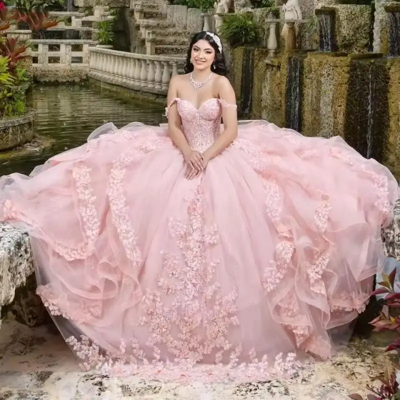 Розовые тюлевые платья принцессы