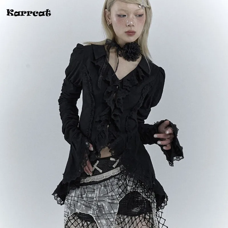 Женская кружевная рубашка karrcat