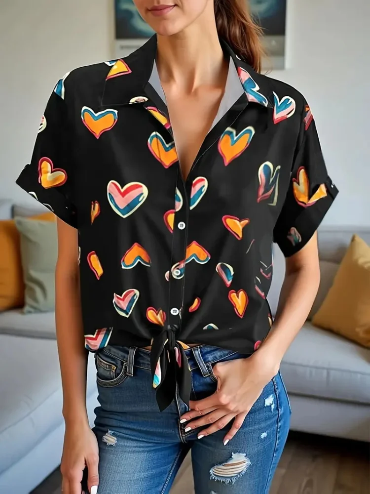 Лето 2022. женские рубашки с короткими - Фотография_2