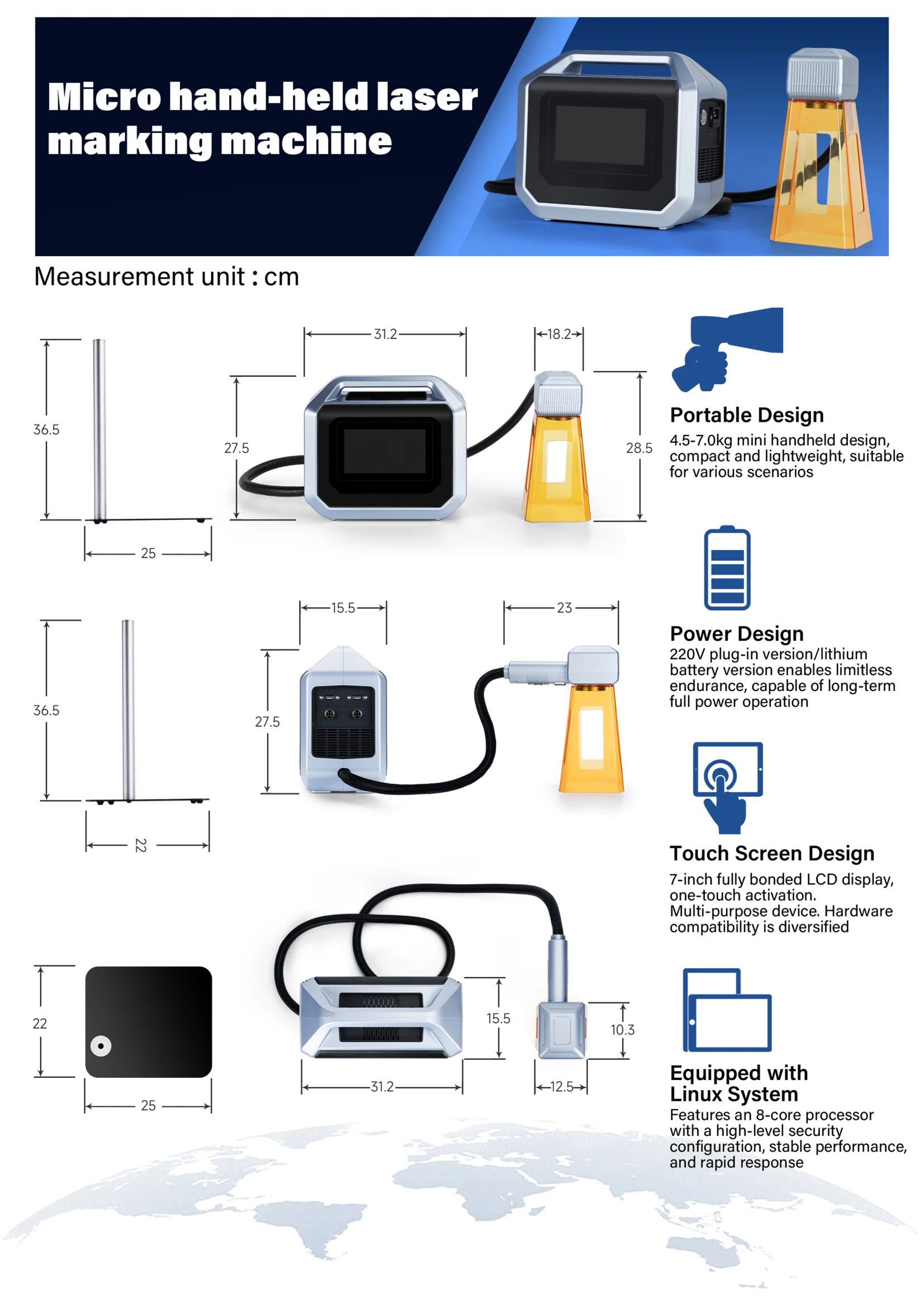 Профессиональный ручной лазерный гравер мощностью 50 вт - Фотография_6