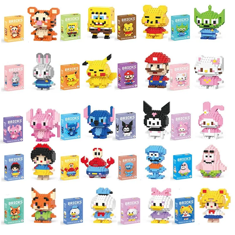 Disney sanrio building block toys персонажи мультфильмов stitch