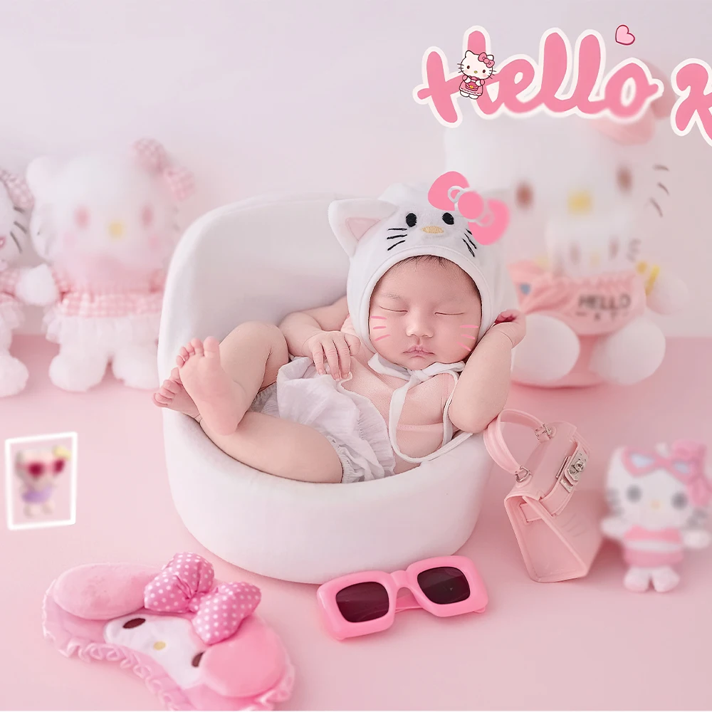 Милый розовый мультяшный кот - Фотография_2