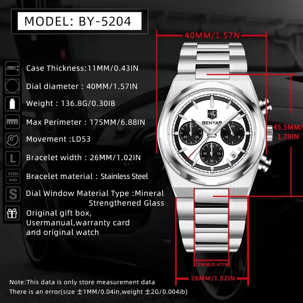 Новые часы, мужские роскошные брендовые хронографы - Фотография_6