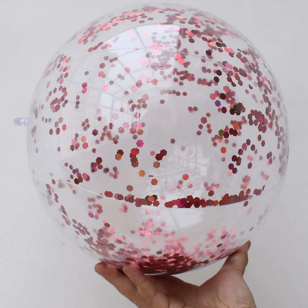 Блестящий круглый прозрачный открытый пляжный мяч для детей - Фотография_5