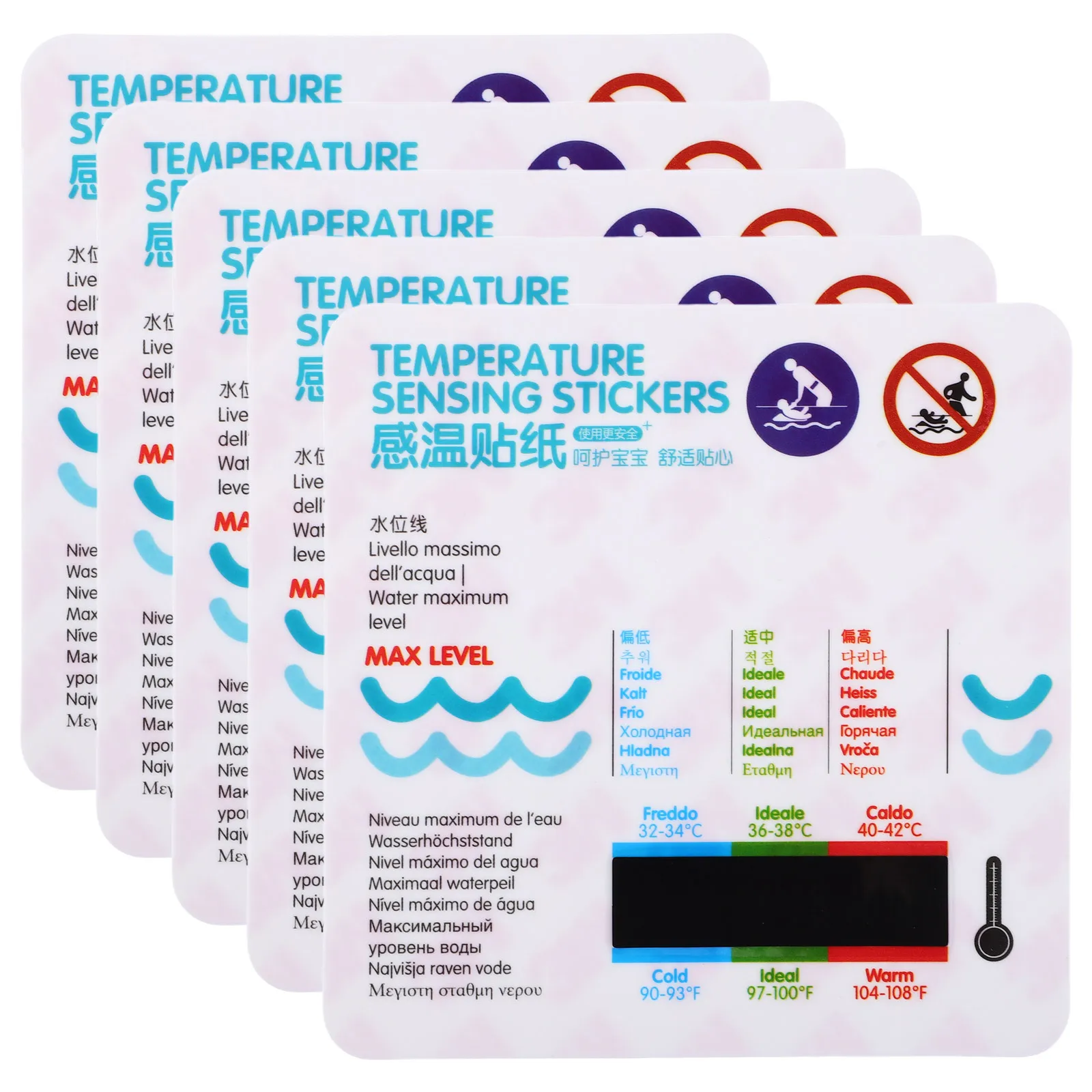 Наклейка на термометр для детской ванны
