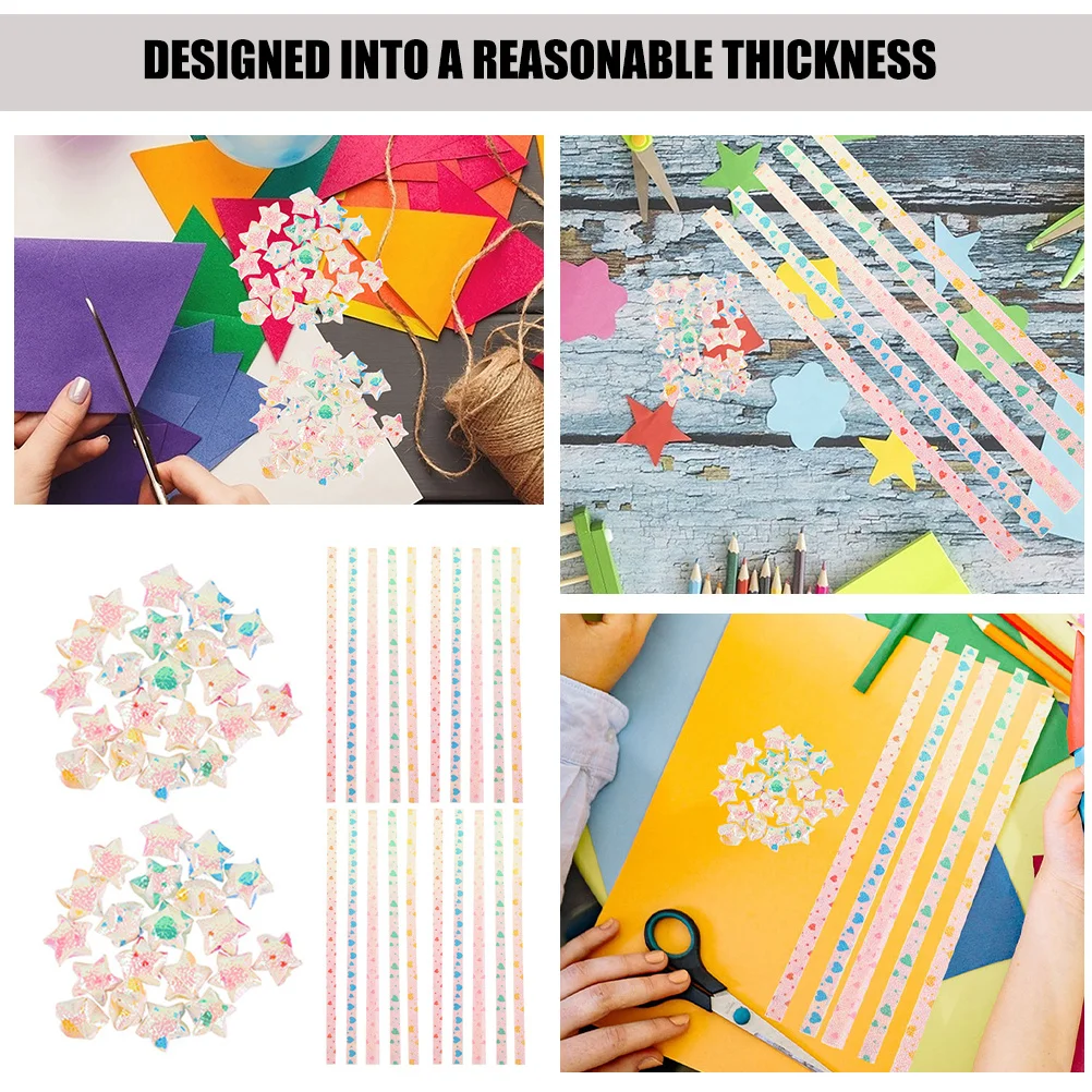 Бумажные полоски со звездами оригами - Фотография_5