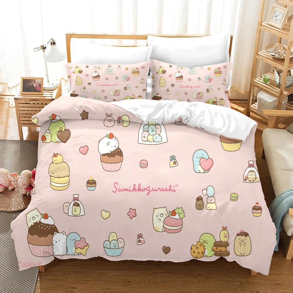 Комплект постельного белья sumikko gurashi с героями мультфильмов