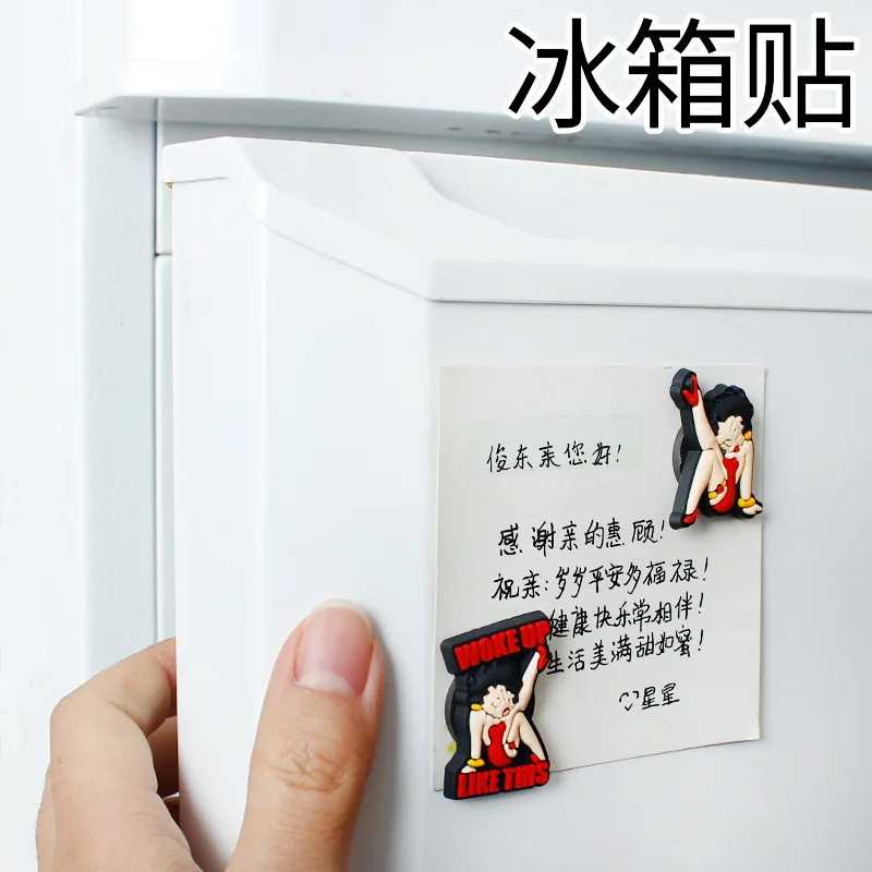 Милый мультяшный силиконовый магнит для холодильника - Фотография_3