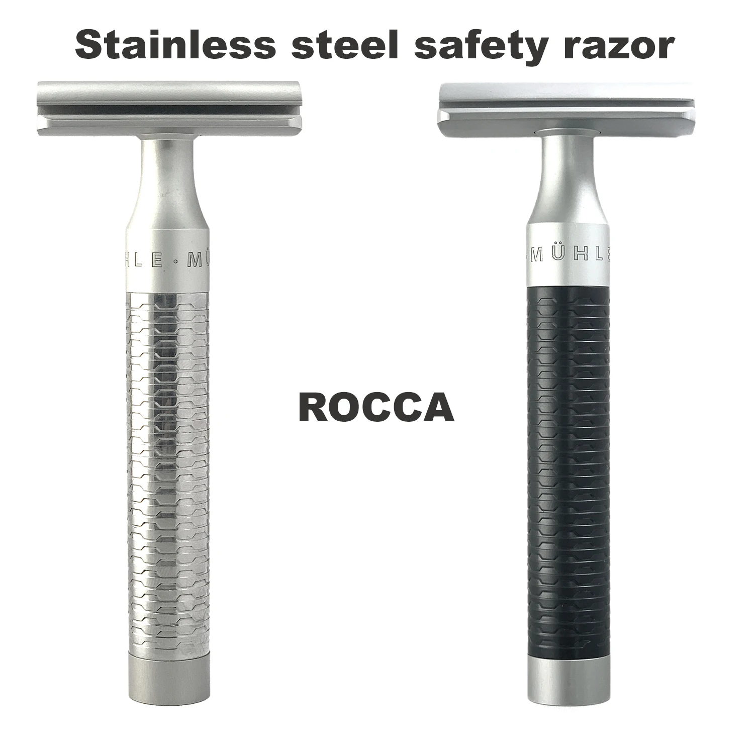 Двусторонняя безопасная бритва из нержавеющей стали серии rocca