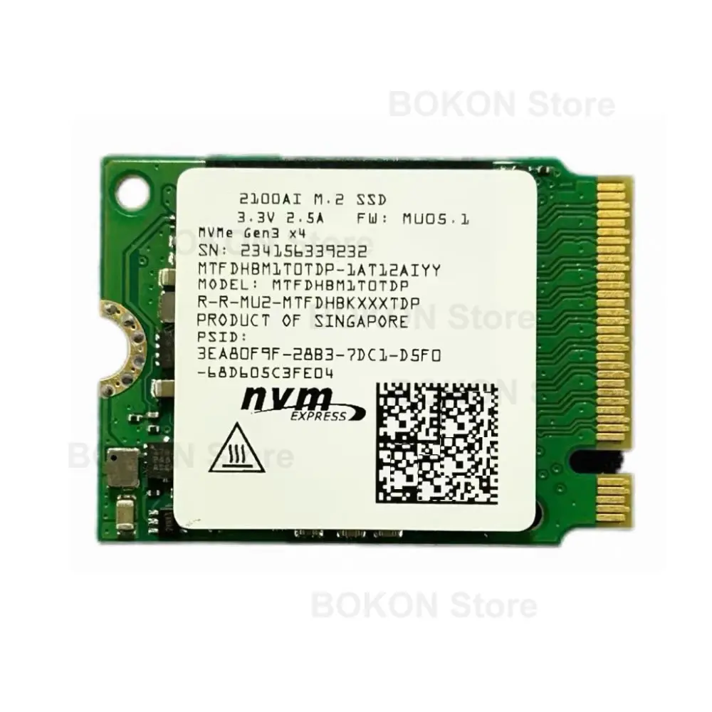 Твердотельные накопители емкостью 1 тб 2100ai ssd tlc nvme m