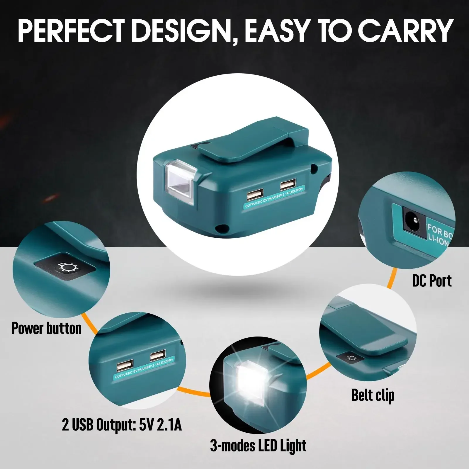 Адаптер аккумулятора с портом usb type-c