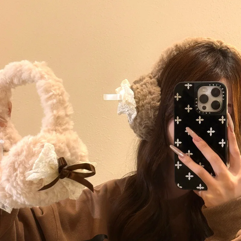 Женские наушники в корейском стиле с бантом kawaii