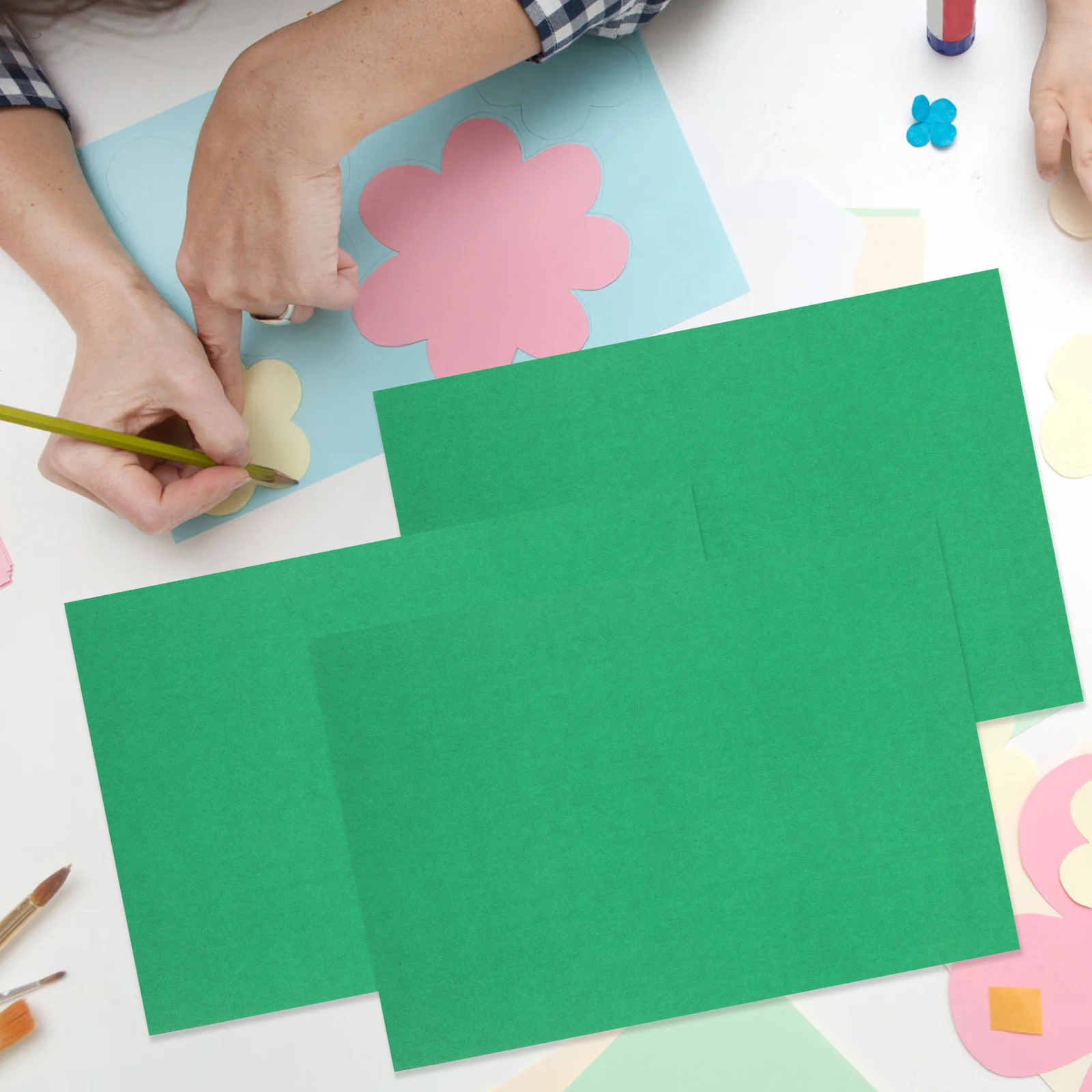 Зеленый картон, размер а4 - Фотография_2